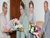 খালেদা জিয়াকে ফখরুল রিজভীর ফুলেল শুভেচ্ছা