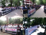 রাবিতে সন্ত্রাসের বিরুদ্ধে মানববন্ধন
