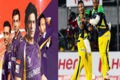 শাহরুখের নাইট-রাইডার্সকে লাল কার্ড দেখাচ্ছেন সাকিব-রাসেল!
