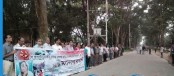 ২১ আগস্টে হামলাকারীদের শাস্তি দাবিতে রাবিতে মানববন্ধন