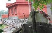 উদ্বোধনের আগেই ধসে গেলে রাজাপুর ফায়ার ষ্টেশনের সীমানা