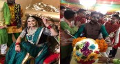 নিজের গায়েহলুদে নাচলেন ফারিয়া