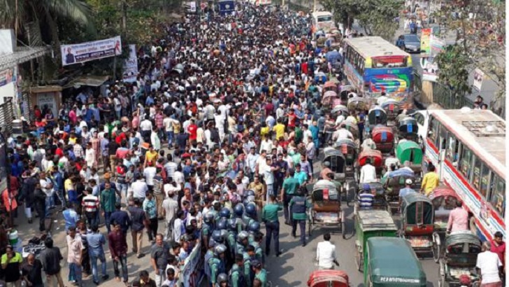 খালেদার মুক্তির দাবিতে মানববন্ধন কর্মসূচি বিএনপির