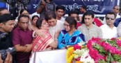 শহীদ মিনারে সুবীর নন্দীর মরদেহ