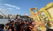 বিসর্জনে দেবীকে বিদায়
