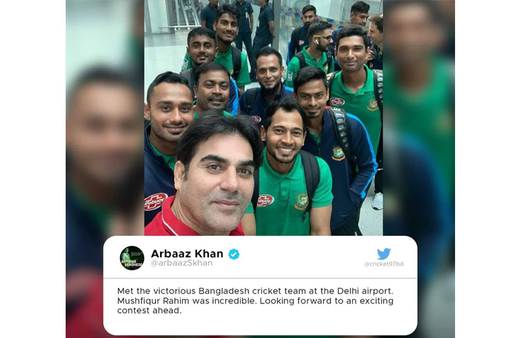 টাইগারদের সঙ্গে সালমানের ভাইয়ের সেলফি