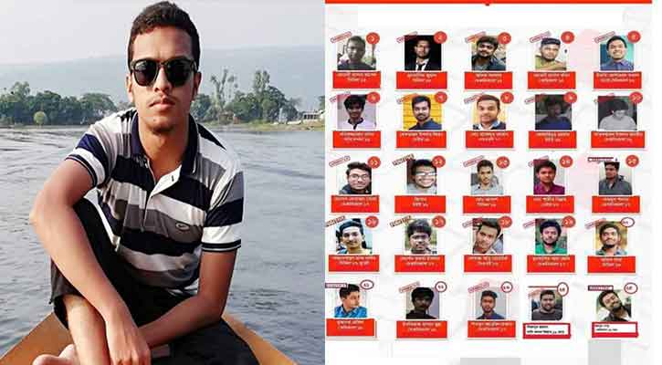 আবরার হত্যায় ২৫ জনের বিরুদ্ধে চার্জশিট দাখিল
