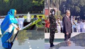 শিখা অনির্বাণে রাষ্ট্রপতি ও প্রধানমন্ত্রীর শ্রদ্ধা