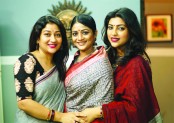নাটকে প্রথম একসঙ্গে সুইটি-দীপা-মৌ
