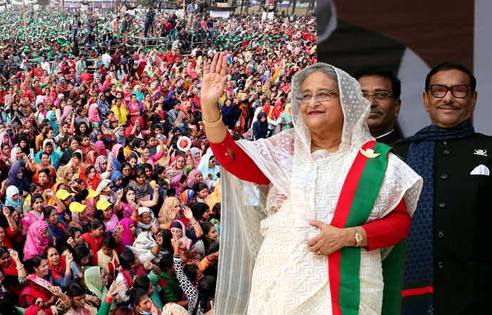 ফের আ.লীগের সভাপতি শেখ হাসিনা, সাধারণ সম্পাদক ওবায়দুল কাদের
