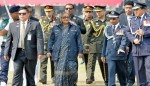 রাজারবাগে পুলিশ প্যারেড পরিদর্শন প্রধানমন্ত্রীর
