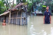 রায়পুরে জোয়ারে ২০ গ্রাম প্লাবিত
