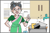 কাজের বুয়ার ছদ্মবেশে চুরিই তার পেশা!
