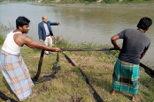 হালদা নদী থেকে এক হাজার মিটার জাল জব্দ
