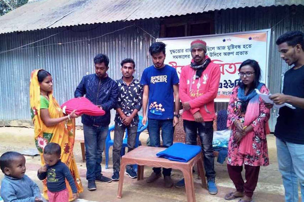 শ্রীমঙ্গলে ছাত্র ইউনিয়নের উদ্যোগে শীতবন্ত্র বিতরণ
