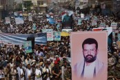 ইয়েমেনে আমেরিকার বিরুদ্ধে লাখ লাখ মানুষের বিক্ষোভ মিছিল
