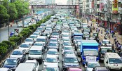লকডাউনেও রাজধানীতে যানজট
