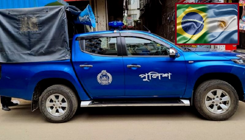 ব্রাজিল-আর্জেন্টিনা ম্যাচের আগে ব্রাহ্মণবাড়িয়ায় মাইকিং করে পুলিশের সতর্কবাণী