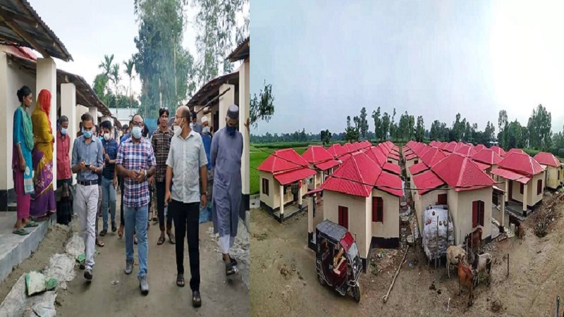 কুড়িগ্রামে অতিরিক্ত জেলা প্রশাসকের আশ্রয়ণ-২ প্রকল্পের ঘর পরিদর্শন