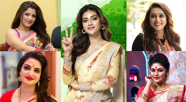নুসরাতকে শুভেচ্ছা জানালেন টলিউড নায়িকারা
