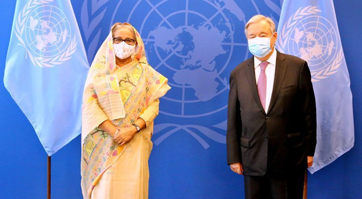 শেখ হাসিনার ‘মিরাকল’ উন্নয়নের প্রশংসা জাতিসংঘ মহাসচিবের
