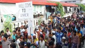 ভাসানচরে রোহিঙ্গাদের আনন্দ মিছিল
