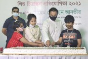 সোনামনিদের রং তুলিতে ফুটে উঠলো শেখ রাসেলের নানা স্মৃতি
