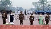 জাতীয় স্মৃতিসৌধে রাষ্ট্রপতি ও প্রধানমন্ত্রীর শ্রদ্ধা