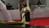 বঙ্গবন্ধুর প্রতিকৃতিতে প্রধানমন্ত্রীর শ্রদ্ধা