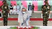 বঙ্গবন্ধুর সমাধিতে প্রধানমন্ত্রীর শ্রদ্ধা

