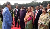 রাষ্ট্রপতির সংবর্ধনা অনুষ্ঠানে প্রধানমন্ত্রী

